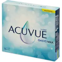 Acuvue Oasys Max 1-Day Multifocal (90er Packung) Tageslinsen (-0.25 dpt, Addition Medium (1.50-1.75) & BC 8.4) mit UV-Schutz für Allergiker