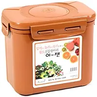 Markenlos Kimchi- und Sauerkrautbehälter mit Probiotischer Fermentation - Keramik Braun, 1,7 Liter