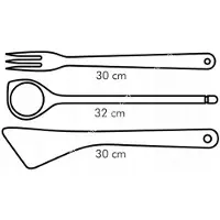 Tescoma Kochlöffel, Wender, Gabel WOODY, Set 3 St.