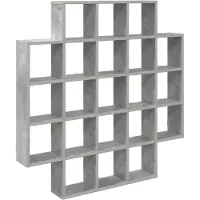 vidaXL Wandregal Betongrau 100 x 13 x 100 cm Holzwerkstoff
