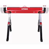 Stier 2x Premium Klapp-Sägebock höhenverstellbar mit Spannmodul 590 kg 2 Stk