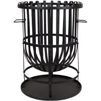 UNUS Feuerkorb "Roko" 46cm schwarz aus Metall rund