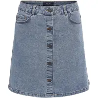 Noisy May - Minirock für Damen, A-Linie, Denim (Hellblau)