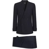 BOSS Slim-Fit Zweiteiler aus gestreifter Stretch-Wolle Grösse 50