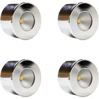 Kalb Material für Möbel kalb | Mini-Star LED SET Einbauspot Unterbauleuchte Einbaustrahler Chrom Alu 4er Set chrom