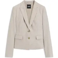 BOSS Slim-Fit Blazer aus meliertem Flanell Grösse 44