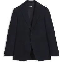 BOSS Slim-Fit Blazer aus karierter Schurwolle Grösse 48