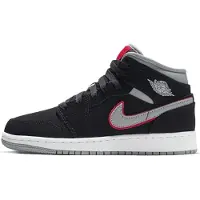 Jordan 1 Mid Black Particle Grey Gym Red (GS) - EU 36.5