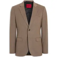 HUGO Extra Slim-Fit Anzugsakko aus meliertem Flanell Grösse 46