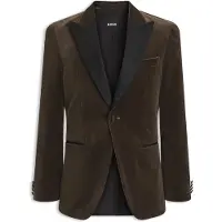 BOSS Slim-Fit Smoking-Jackett aus Baumwoll-Samt Grösse 50