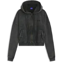 HUGO Kurz geschnittener Relaxed-Fit Hoodie mit gewaschenem Box-Logo Grösse XL