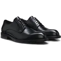 BOSS Derbys aus Brush-off-Leder mit Logo-Prägung Grösse 43.5