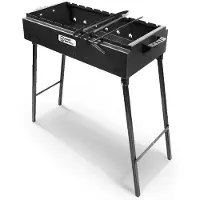 Davr Metall Holzkohlegrill Mangal 70 cm für 11 Spieße klappbar Stahl 2 mm Höhe 83,4 cm Griffe, Klappbare Form