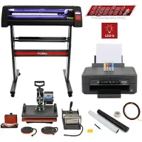 Monster 5-in-1-Gerät: LED-Vinylschneider, Value-Drucker, CISS, SignCut, Entgitterungsset und Hitzeschutzband