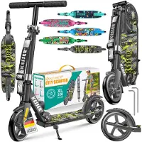 Kesser Scooter City Roller Kinderroller bis 100kg mit Hinterradbremse, klappbar