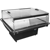 Esta Kühlinsel PDC 126 mit gewölbten Glasschiebedeckeln, neigbarer Präsentationsfläche, R290, 1405x1210x1005mm