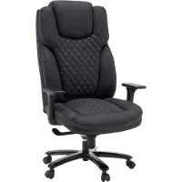 Hjh OFFICE XXL Drehstuhl XXL Pullmann Gen2 Bürostuhl gepolstert bis 150 kg belastbar mit Armlehnen (höhenverstellbar) Kunstleder für Büro, Zuhause