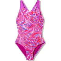 Speedo Badeanzug - Splashback - Neon Jelly - - 9-10 Jahre (134-140) - Bademode