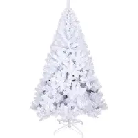 TolleTour Weihnachtsbaum künstlich 150cm (Ø ca.80cm) mit ca.350 Spitzen, Tannenbaum aus Fichte Dekoration, inkl. Metall Christbaum Ständer, Schnellaufbau, klappbar,Weiß