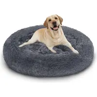 Yakimz Hundebett Katzenbett Katzensofa Kissen Tierbtt für Katzen HundeHundesofaFlauschig, Weich u. Waschbar dunkelgrau 80cm
