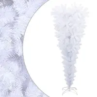 Prolenta Maison Exclusive - Künstlicher Weihnachtsbaum mit Ständer Umgekehrt Weiß 120 cm
