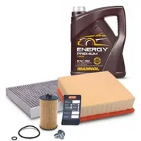 BESTPRICE Inspektionspaket Set A + 5l 5W-30 Motoröl [Hersteller-Nr. 41846825] für Vauxhall, Opel