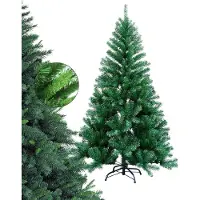 Fiqops Faziango 180cm Künstlicher Weihnachtsbaum mit 650 Spitzen PVC, Tannenbaum mit Ständer, Christbaum Kunstbaum Grün