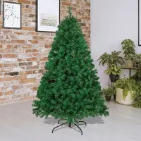Jayseuw künstlicher Weihnachtsbaum 210cm (Ø ca. 115 cm) mit 900 Spitzen und Schnellaufbau Klapp-System, schwer entflammbar, inkl. Metall-Ständer,Grün