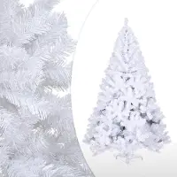 Jayseuw Weihnachtsbaum Weihnachts-Baum Christbaumständer Auswahl Beflockung Weiß 180cm