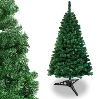 TolleTour Künstlicher Weihnachtsbaum 120cm Tannenbaum Christbaum Kunstbaum Dekobaum mit Baumständer Weihnachtsdeko Grün PVC