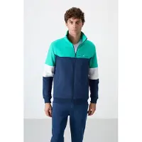 Tommy Life Herren Sweatshirt- und Hosen-Set mit Farbblockierung