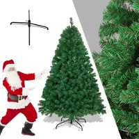 TolleTour 180cm Künstlicher Weihnachtsbaum, Tannenbaum mit Metallständer, Christbaum 770 Spitzen PVC Nadeln, Kunstbaum Weihnachten Klappsystem grün