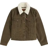 Levi's für Damen. 36136-0148 Original Sherpa Trucker Jacke braun (M), Lässig, Baumwolle