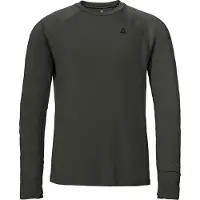 Schöffel Funktionsshirt SCHÖFFEL "Longsleeve Style Refoca MEN", Herren, Gr. 48, schwarz (9990, schwarz), Oberstoff: 88% Polyester, 12% Wolle (Merinowolle), Rundhals, Shirts Funktionsshirt