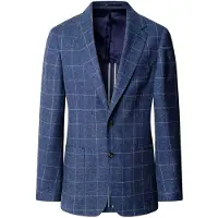 Hackett London für Herren. HM4400233 Jacke Cott Mel blau (44/32), Lässig, Baumwolle, Klassisch