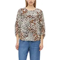 s.Oliver Druckbluse 3/4-Arm Sommerbluse / bedruckt / Rundhals