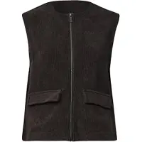 Street One LTD QR cord look vest black coffee 36