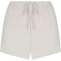 Hunkemoller Pyjama Shorts Gestreift Jersey Grau