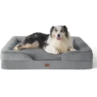Bedsure orthopädisches Hundebett ergonomisches Hundesofa, 106x80cm, grau