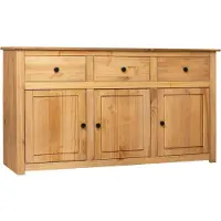 vidaXL Sideboard 135 x 40 x 80 cm Massivholz Panama-Kiefer