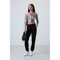 Tommy Life Damen High-Waist Relaxed Fleece-Jogginghosen