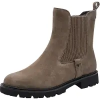 Tamaris Damen Stiefelette Leder Chalsea Profilsohle 8-85402-47, Größe:41 EU, Farbe:Beige