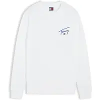 Tommy Hilfiger Herren Polos & T-Shirts Tjm Slim Signature Chest Tee Ls - Wit - Größe M