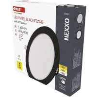 Emos LED Panel 18 W, runde 1600 lm Einbauleuchte, Deckenleuchte inkl. LED-Treiber, extra flach, 3 einstellbare Lichtfarben, ZD1343