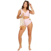 Brave Soul - Bikinihöschen für Damen, Hoch geschnitten (Pink)