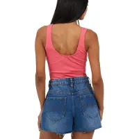 Brave Soul - Bodysuit für Damen, Zum Schnüren (Pink)