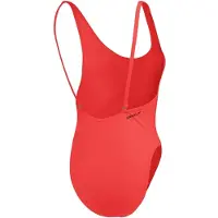Speedo - Badeanzug für Damen, Runder Auschnitt (Rot)
