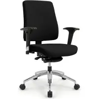 Versee Basic Bürostuhl Schwarz Stoff – ergonomischer Drehstuhl & Schreibtischstuhl, bequem für langes Sitzen, stabiler Drehstuhl bis 150 kg belastbar