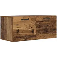 vidaXL Wandschrank Wandhalterung Altholz 80 x 36,5 x 35 cm