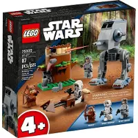 LEGO Star Wars AT-ST Starter-Set 75332 mit beweglichem Walker, 3 Minifiguren, 12x6x8 cm